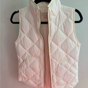 J. Crew Ivory Quilted Vest